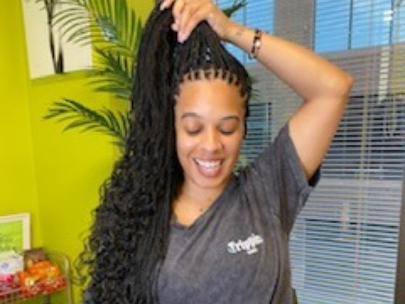 Small boho knotless with more Goddess