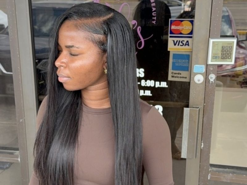 Traditional sewin with leave out with Nel