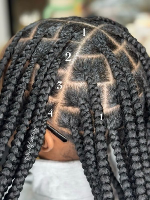 Large Knotless braids